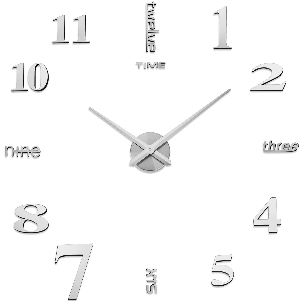 Cruz-frontera hogar sala de estar creativo Reloj de pared acrílico DIY reloj europeo colgante tabla etiqueta de la pared decoración tiempo