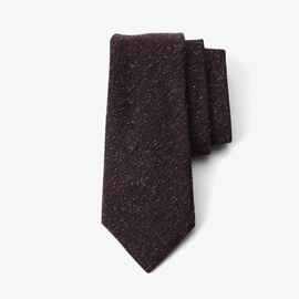 HADDON & BURLEY商务复古GINGA YARN素色斜纹暗红英伦风真丝领带