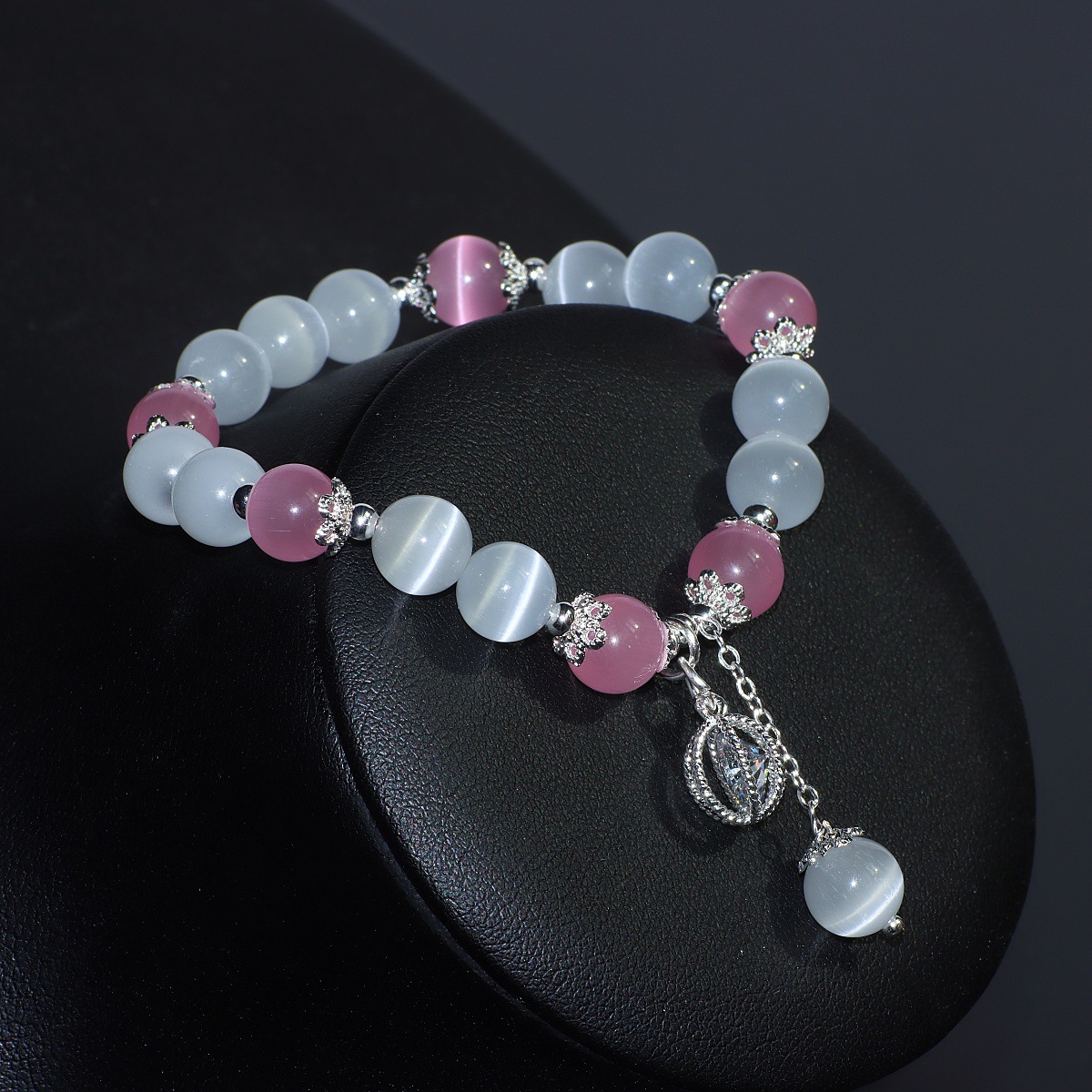 Nouveau Bracelet en pierre œil de chat, Bracelet du même Style pour Temple féminin, cadeau de Collection de bracelets de Style chinois populaire_voghion.com