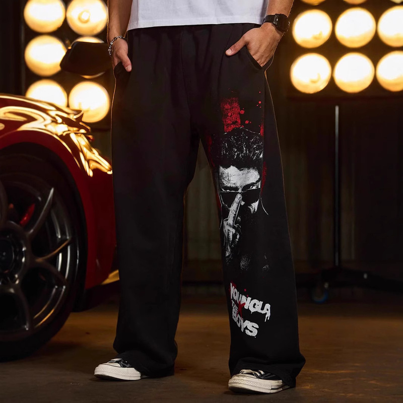 Youngla Co-Branded the Boys Men's Sports Pants Joggers Sports Fitness Running Training Casual Pants