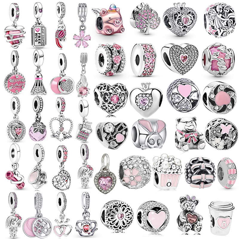 Panjia cross-border hot selling pink dripping heart popcorn beaded bracelet necklace accessories factory in stock wholesale Panjia cross-border hot selling pink dripping heart popcorn beaded bracelet necklace accessories factory in stock wholesale