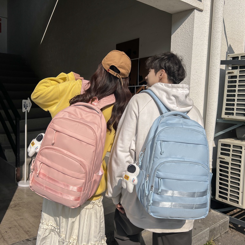 Nueva mochila estilo Coreano simple hombre y mujer estudiante mochila de gran capacidad mochila de la computadora de viaje de ocio