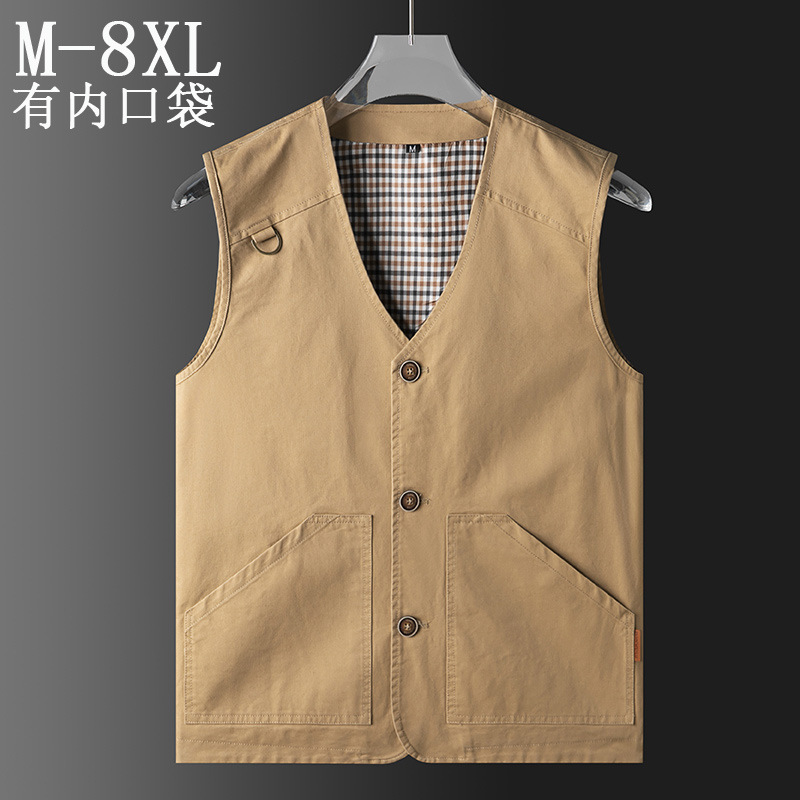 Men's Fat plus size Denim Vest Plus Size Sleeveless Top Fashionable Korean Vest Locomotive Waistcoat