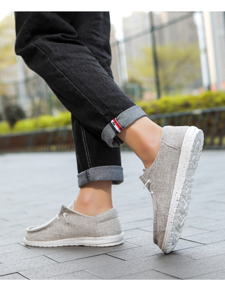 Cross-border 's Best-selling Canvas Loafers For Men, Flat Casual Couple's Slip-on Cloth Shoes, Trendy And In Stock_vogvips.com