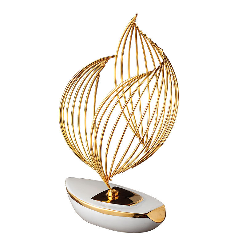 Fengshengshui barco decoración del hogar pasillo decoración salón TV gabinete artesanía inauguración de la casa regalo de alta gama al por mayor