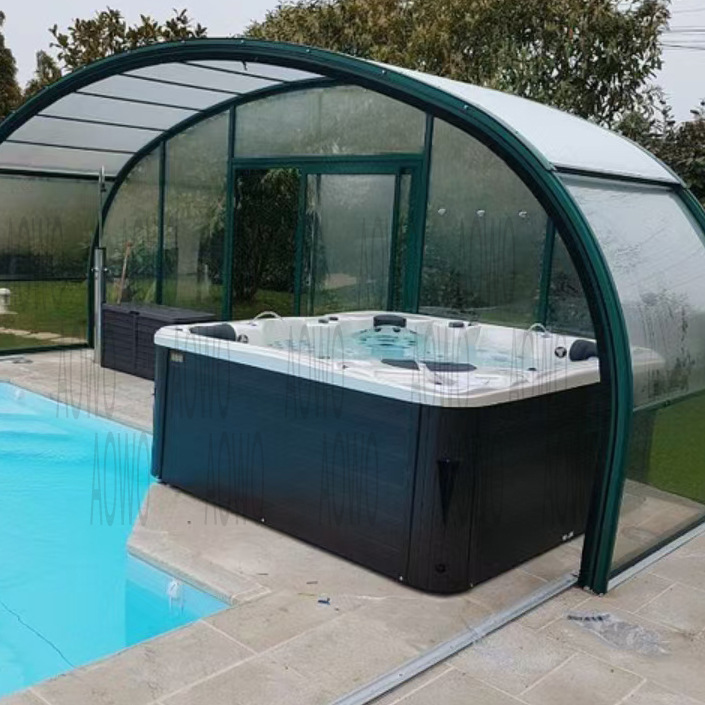 5 personas acrílico masaje al aire libre bañera de surf spa bañera de spa villa tour jardín bañera de jacuzzi