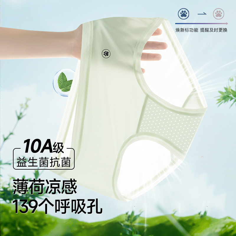10A Antibacterial Women's Underwear, Ice Silk Milk Silk Pants, Mulberry Silk Extended Crotch, Cool and Breathable Briefs, High Elasticity, Not Tight 10A Antibacterial Women's Underwear, Ice Silk Milk Silk Pants, Mulberry Silk Extended Crotch, Cool and Breathable Briefs, High Elasticity, Not Tight