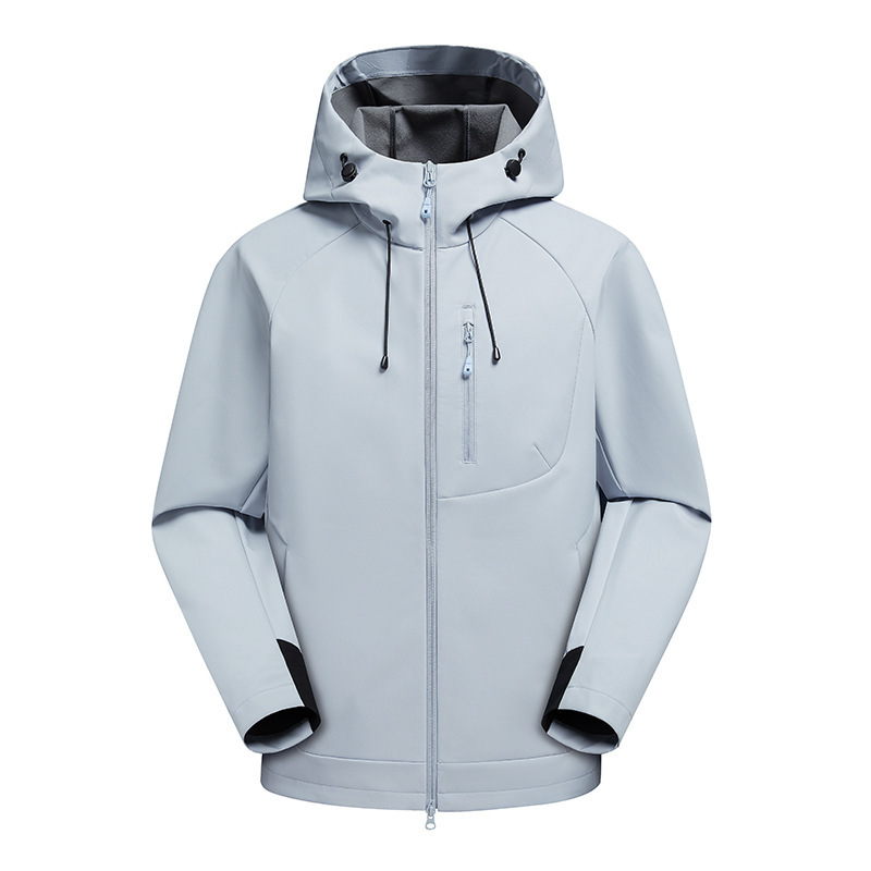 Bird's Brand Same Style Softshell Jacket for Men and Women, Autumn and Winter Windproof and Waterproof Hiking and Mountaineering Jacket with Hood, Lt