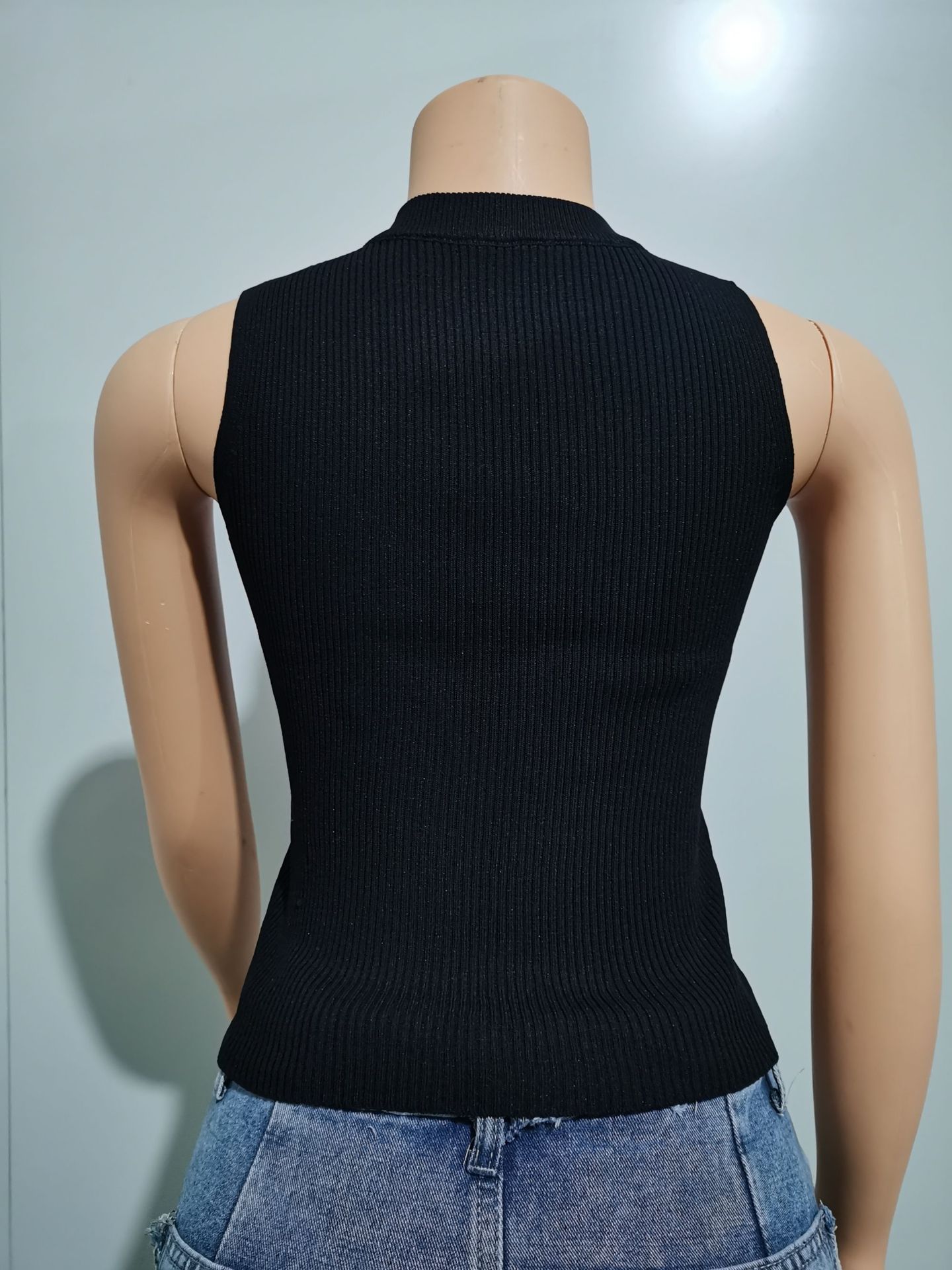 Ensemble de vêtements polyvalent printemps-été : gilet moulant et sexy pour femme_voghion.com