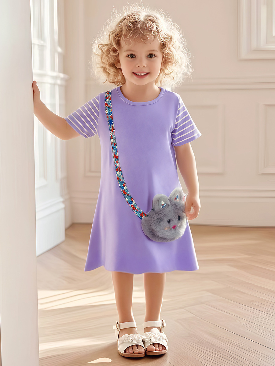 Little maven verano fábrica de ropa para niños al por mayor vestido de niña de dibujos animados nuevo estilo europeo y americano falda para niños