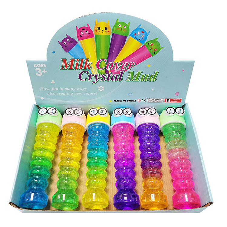 Perla de colores de cristal barro espuma pegamento Delgado fabricante Amazon Children's cristal barro burbuja soplado gradiente