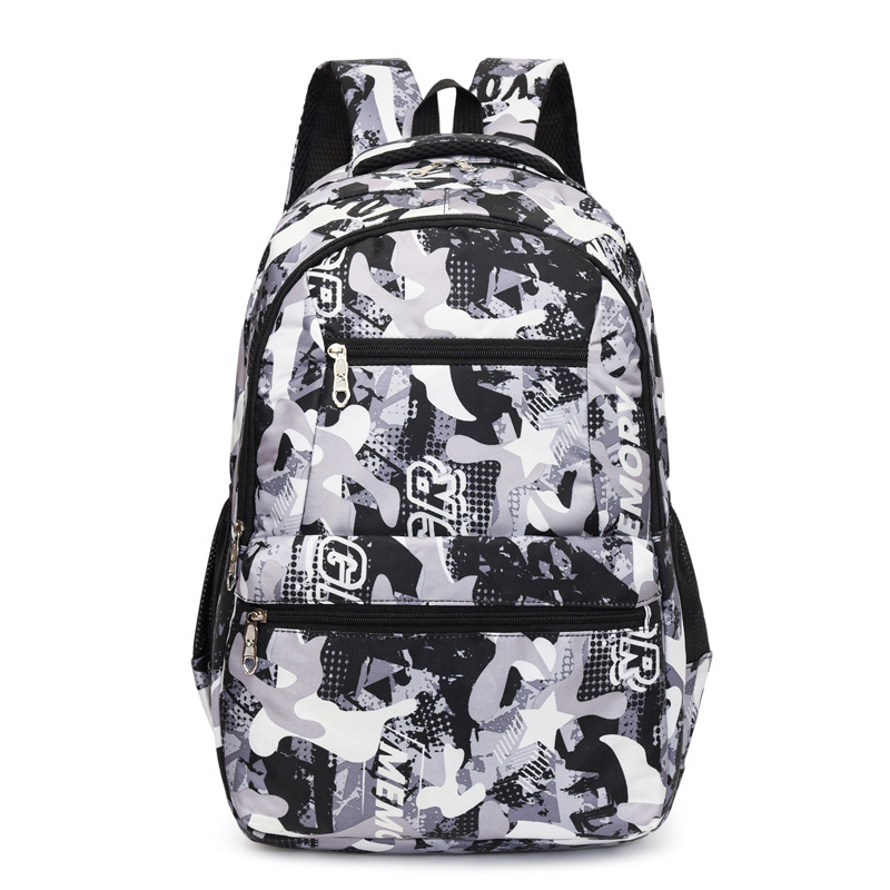 Nuevos productos transfronterizos Mochila Bolsos de estudiante de gran capacidad Mochila de estudiante de secundaria Bolsos de computadora de moda Mochila de camuflaje ligero