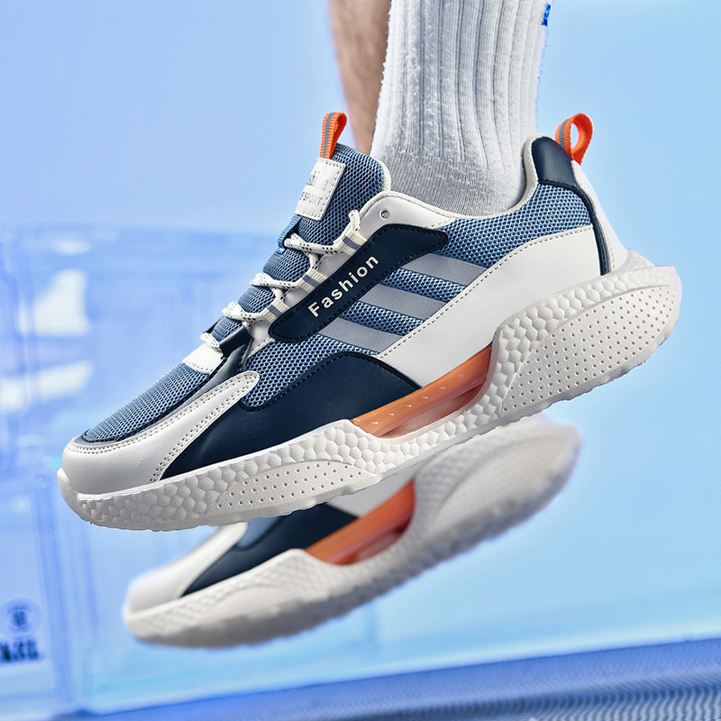 2023 new cross-border breathable mesh men's and women's sports shoes, travel shoes, cold sticky soft bottom student running shoes