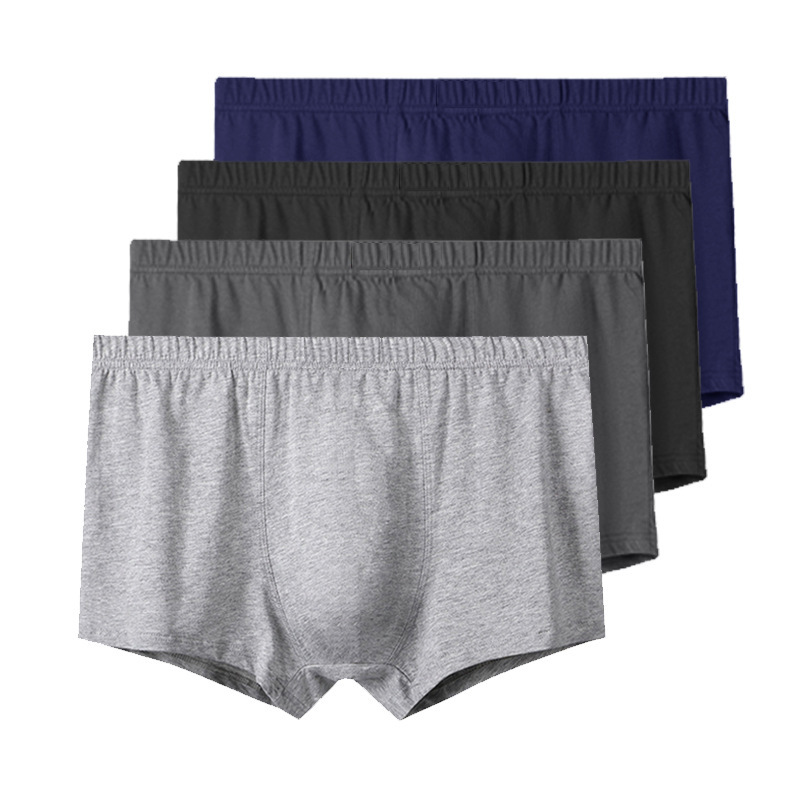 Men's Pure Cotton Breathable Antibacterial Boxer Briefs, Comfortable Mid-Waist Full Cotton Underwear, Clearance Sale, Wholesale for Lingerie Stores