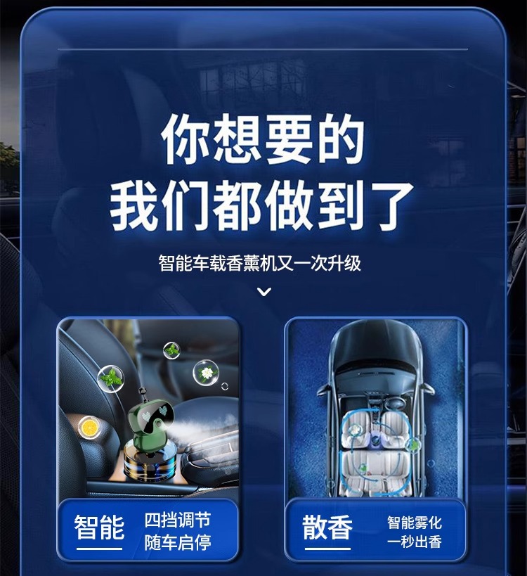 Car Start and Stop Smart Robot Spray Aromatherapy Car Air Outlet Car High-End Fragrance Spray to Remove Odor