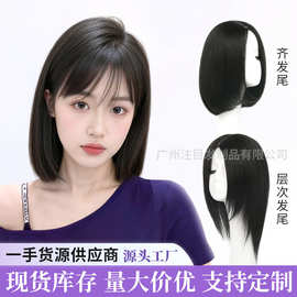 厂家批发双递全手钩假发套假发女真人发丝长发全头套全真发可染烫