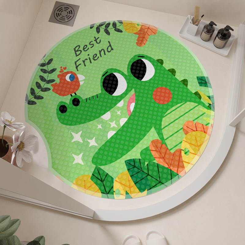 정글 악어와 치과의사 - 라운드 (2세대 욕실매트)