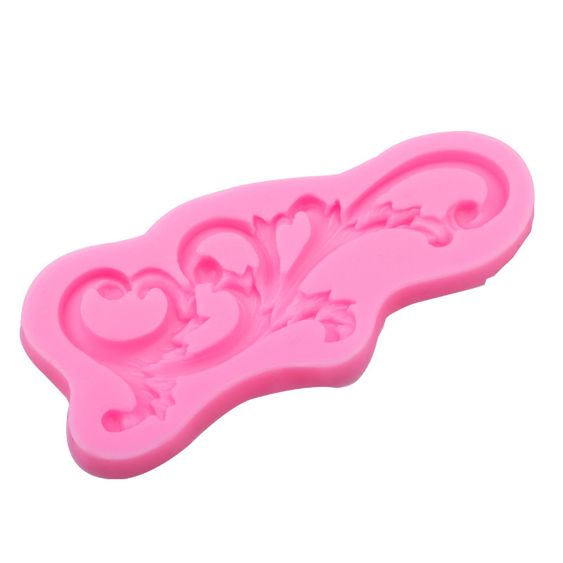 Retro en relieve encaje decorativo frontera molde de silicona cake Edge decoración molde de silicona líquida