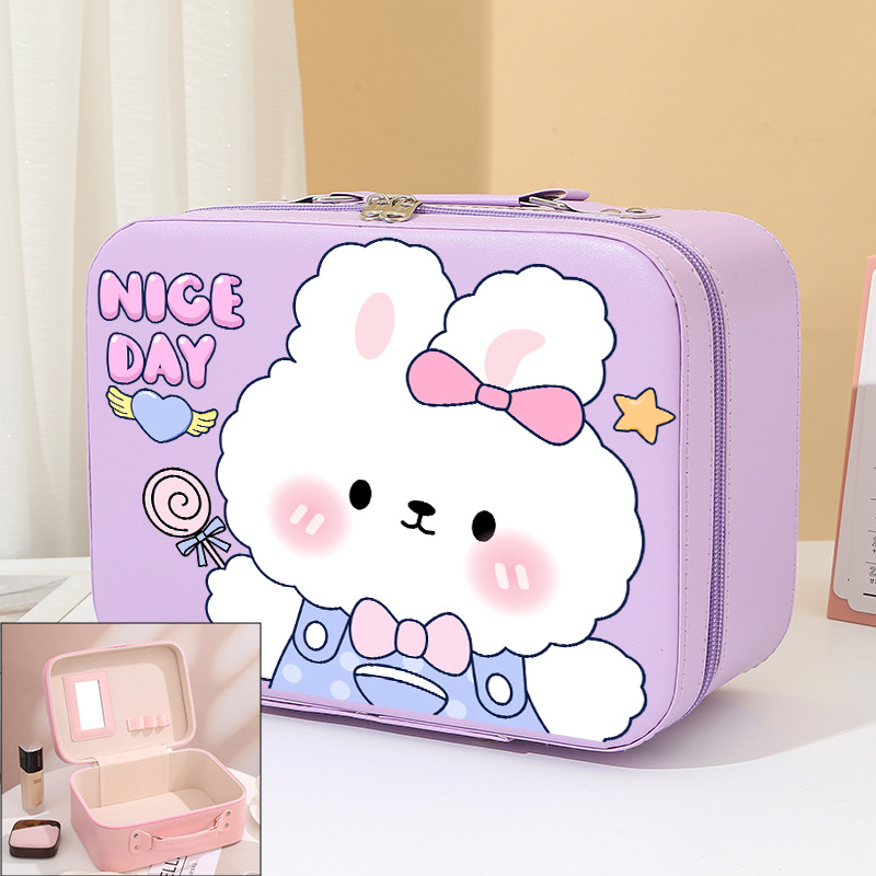 보라색 막대사탕 토끼 미니 거울