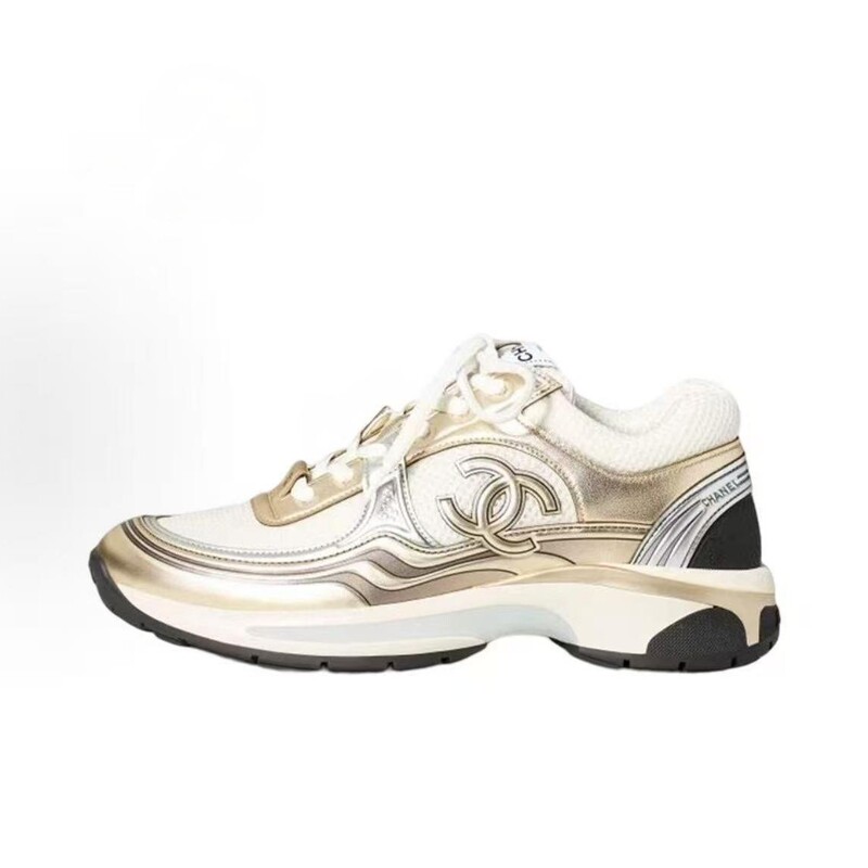 Putian 2026 Cross-Border 23C Chanel-Style Silver Shoes for Men and Women, Versatile Color Series, Couple's Sports Shoes