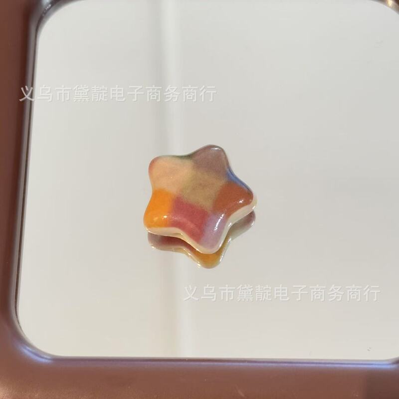 复古格纹豹纹方块星星珠 diy亚克力散珠包挂手机链钥匙扣配件材料|undefined