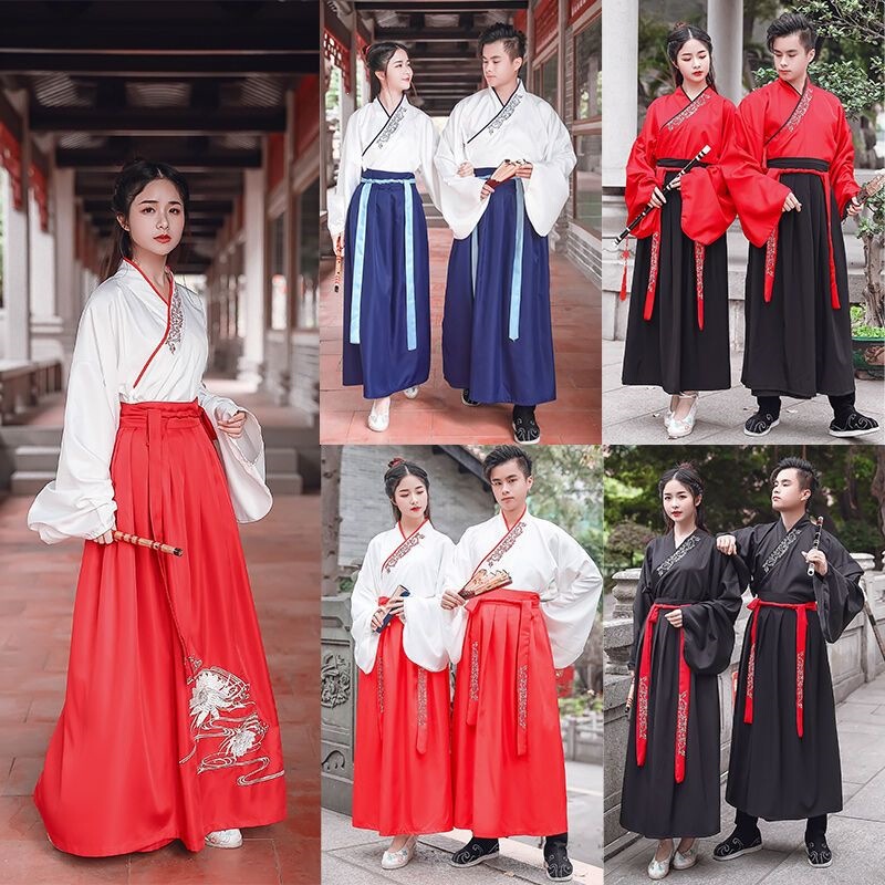 Ancient-Style Martial Arts-Inspired Hanfu for Women, Chinese-Style Daily Wear with Han Elements, Modified Traditional Outfit for Graduation Photos and Class Uniforms, Cross-Collar Traditional Set Ancient-Style Martial Arts-Inspired Hanfu for Women, Chinese-Style Daily Wear with Han Elements, Modified Traditional Outfit for Graduation Photos and Class Uniforms, Cross-Collar Traditional Set