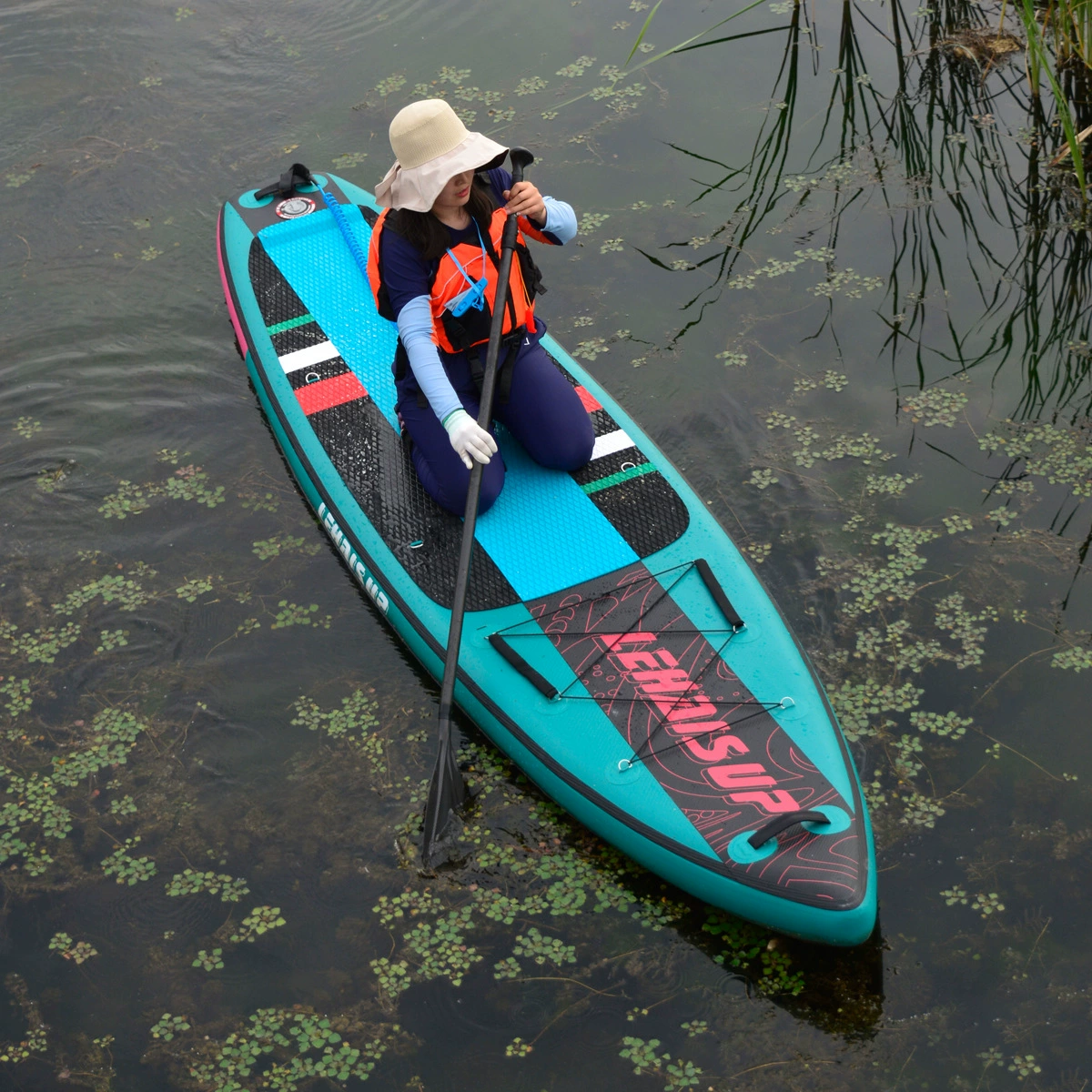 Надувная доска для серфинга Lehai 360 для начинающих, для рыбалки, многоместная, для родителей и детей, портативная.