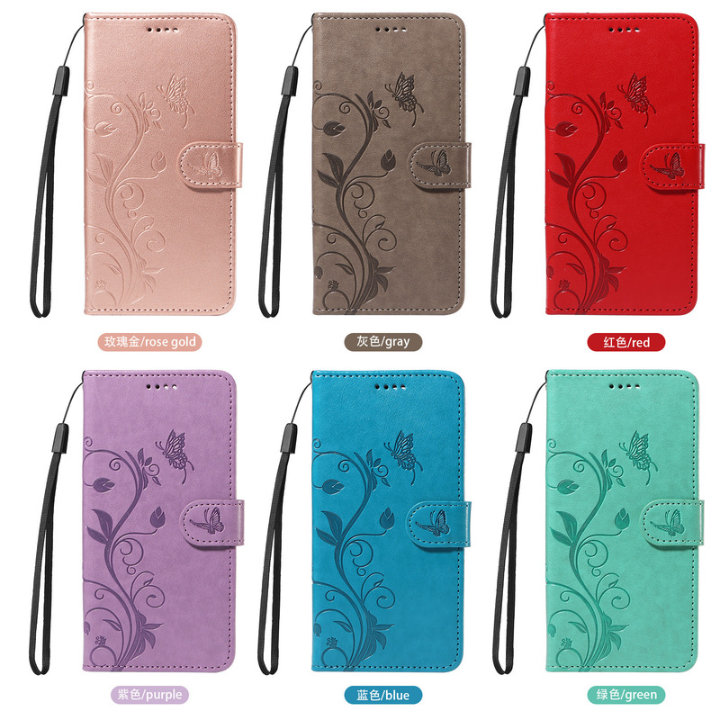 For Samsung A05S Embossed Leather Case A54 Embossed Apricot Tree Phone Case A25 Card Flip Wallet Protective Case