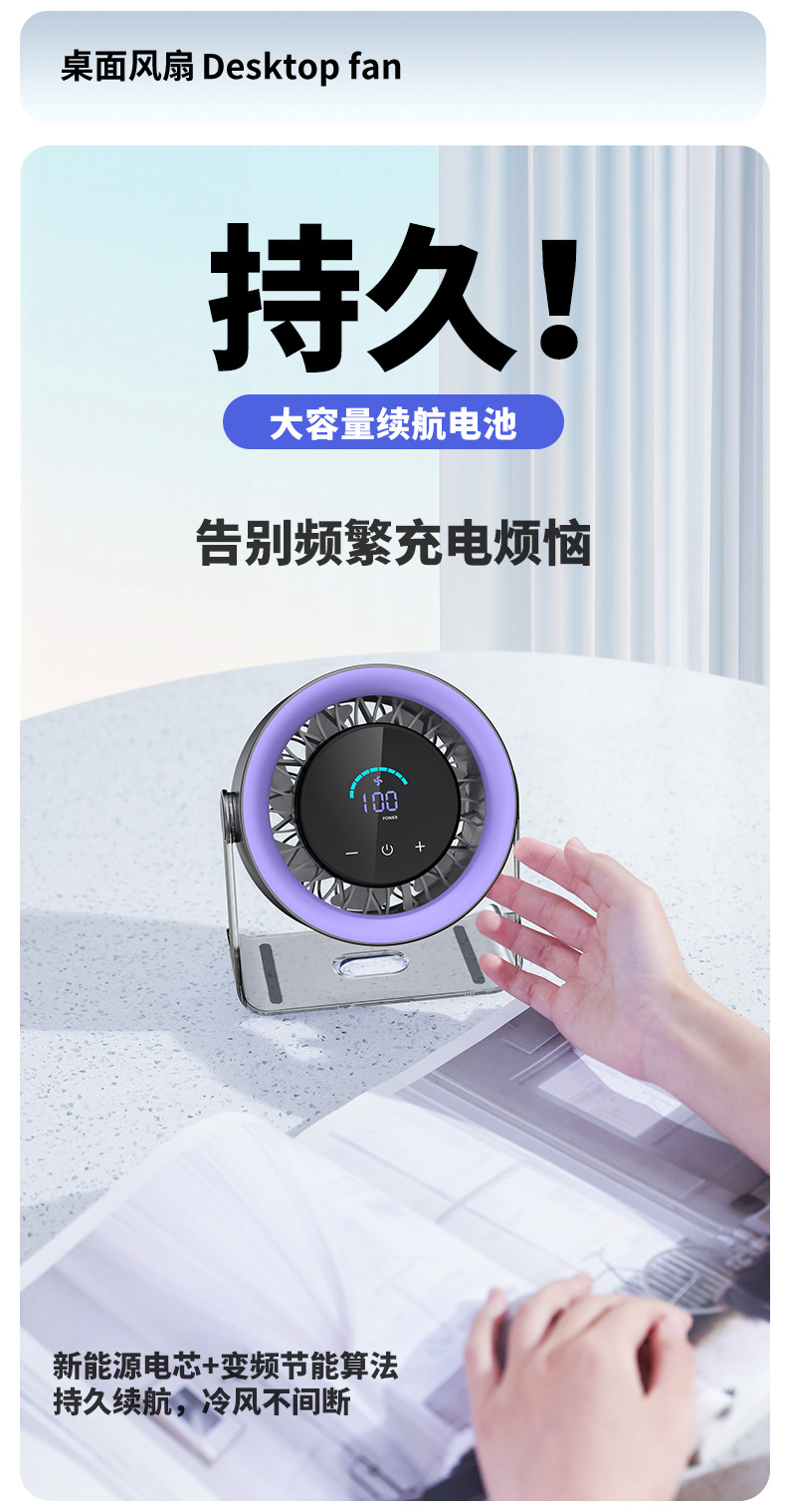 办公挂壁两用桌面风扇