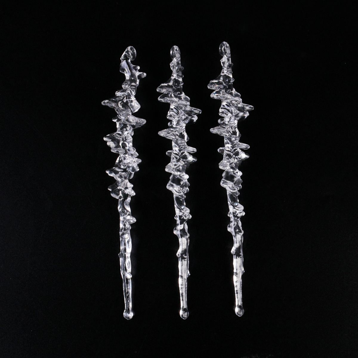 Productos navideños transfronterizos colgantes de hielo transparentes colgantes de hielo decoración de árbol de Navidad colgantes de rosca colgantes