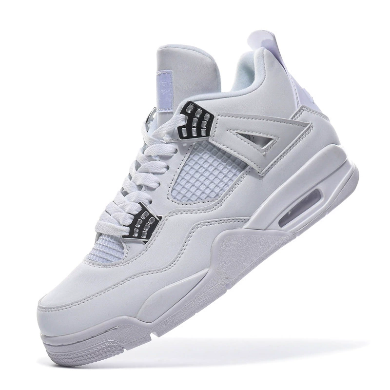 Кроссовки унисекс Jordan 4 от фабрики Putian, коллаборация AJ4, цвет midnight blue and white cement, с воздушной подушкой, для баскетбола и спорта, с амортизацией.