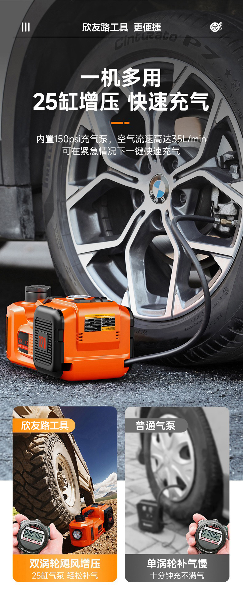 Car 12V Electric Hydraulic 0kg Top Off-Road Model Car-Mounted 0kg Top Tire Changing Tool 5-Ton Car 0kg Top