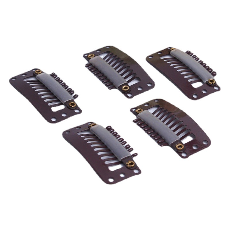 DIY not easy to rust 3.2cm carbon steel nine teeth water drop wig clip wig BB clip pet clip