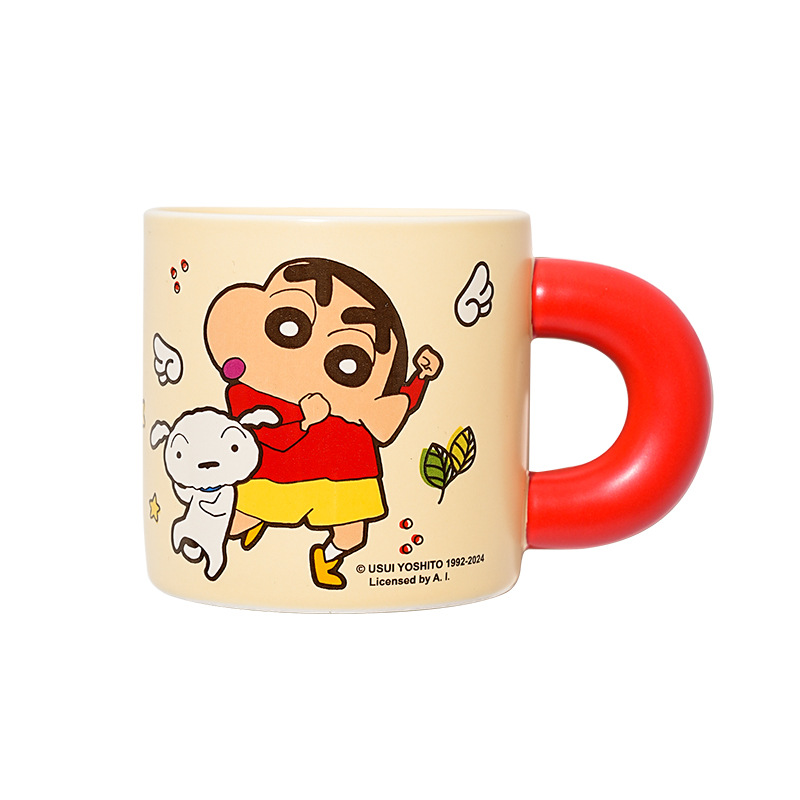 Crayón pequeño nuevo regalo de cumpleaños taza de café de gran capacidad taza de agua encantadora taza de cerámica doméstica