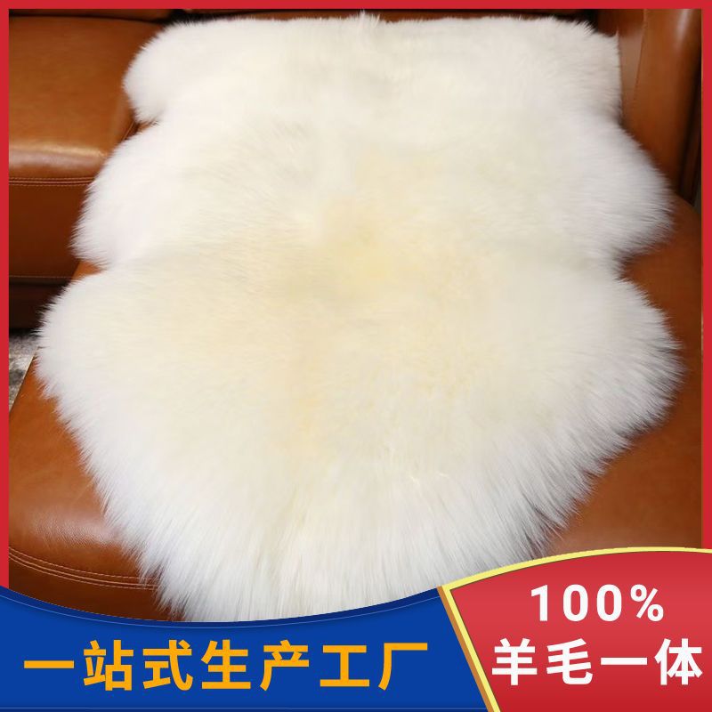羊皮长毛沙发垫地毯垫飘窗垫皮毛一体纯羊毛整张羊皮羊毛坐垫