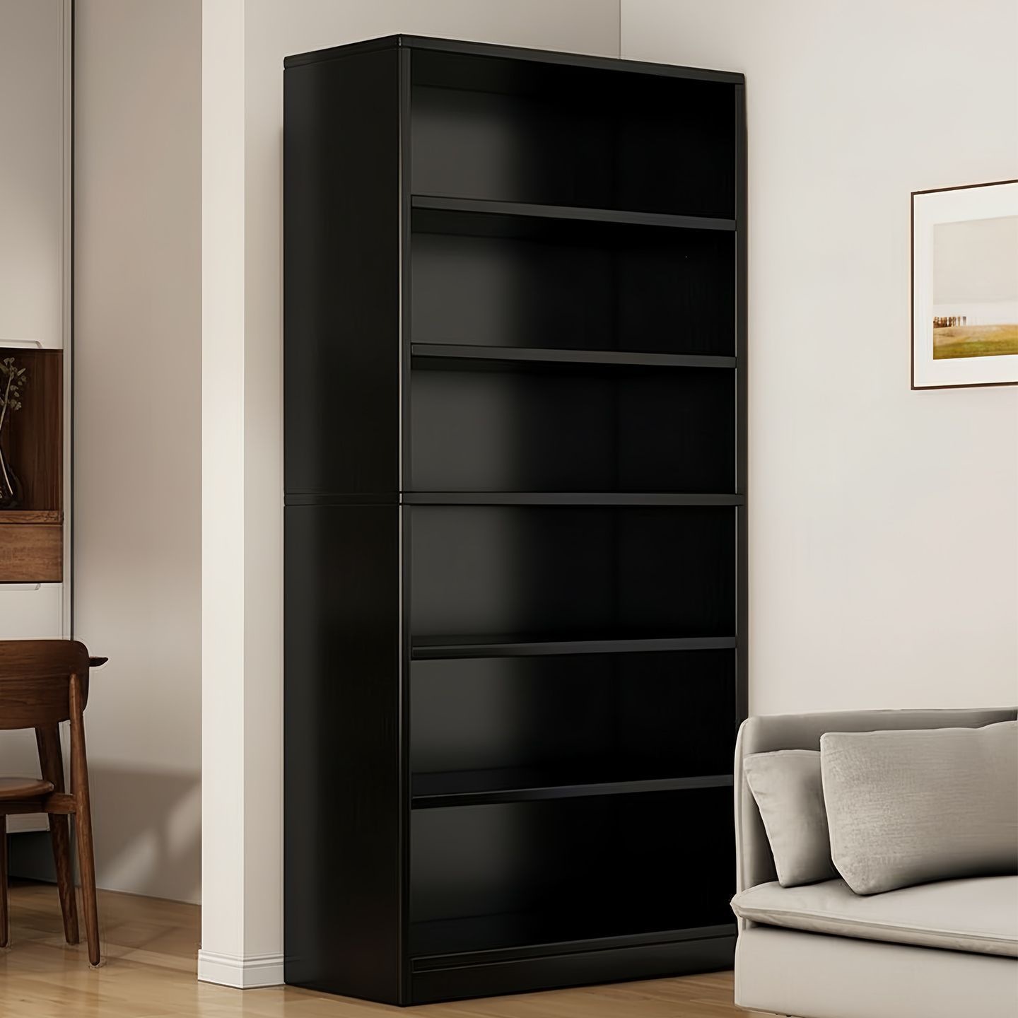 Simple Household Bookshelf, Floor-Standing Multi-Layer Classification Storage Cabinet, Living Room Balcony Storage Cabinet, Floor-Standing Modern Storage Rack