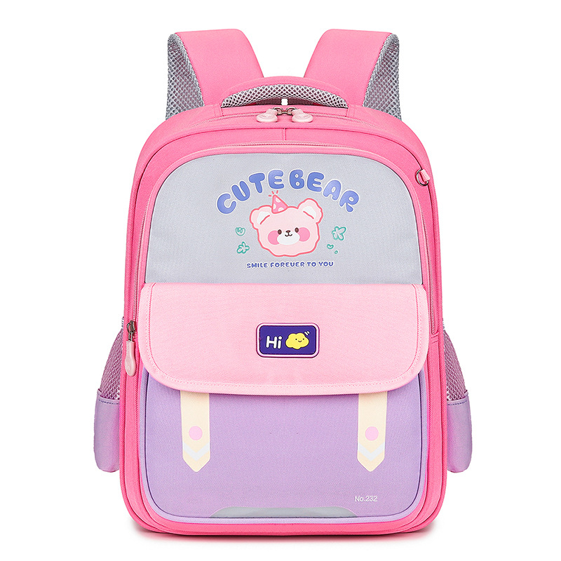 Mochila infantil de dibujos animados, mochila transpirable de gran capacidad para reducir la carga, mochila para niños, niñas de grado 234