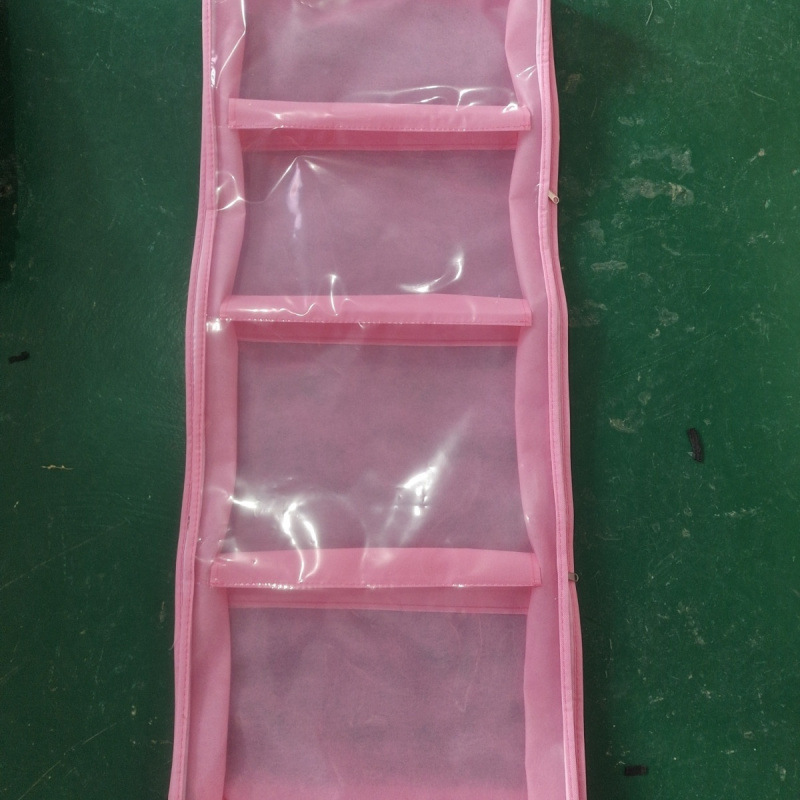 Puerta trasera bolsa a prueba de polvo almacenar bolsa colgante armario colgante bolsa colgante pared sombrero marco de acabado de tela transparente fijación Fengzhihe
