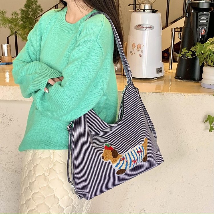 Ülipopulaarne niši ruuduline värvipliiatsiga koer naistele 2024. aasta uus mitmekülgne õlakott kaenlaaluste jaoks, ämbrikott_voghion.com