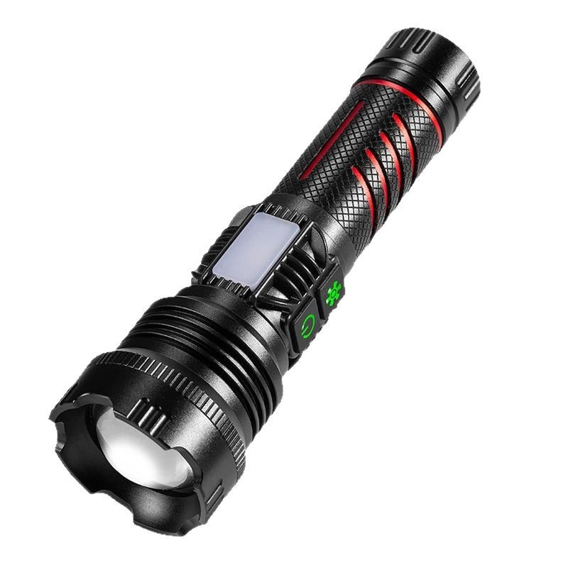 Transfronterizos nueva linterna de luz al aire libre USB recargable al aire libre impermeable de alta potencia cañón láser blanco