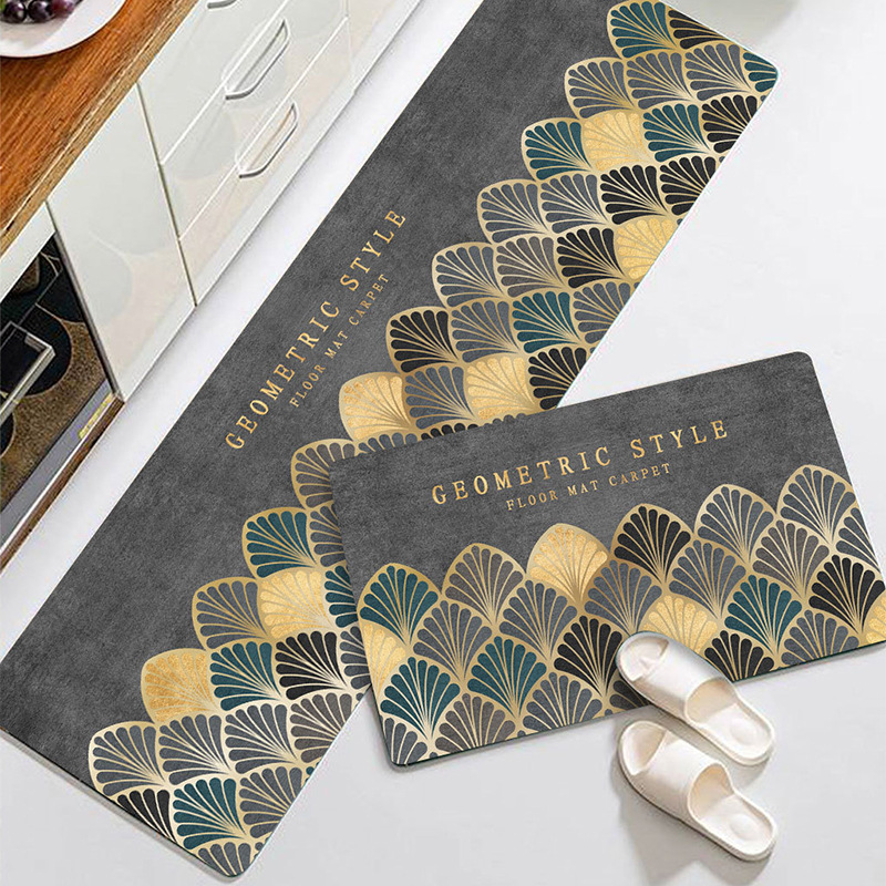 absorción de agua especial alfombra de cocina antideslizante a prueba de aceite resistente a la suciedad a prueba de agua absorción de aceite alfombra doméstica alfombra de puerta alfombra