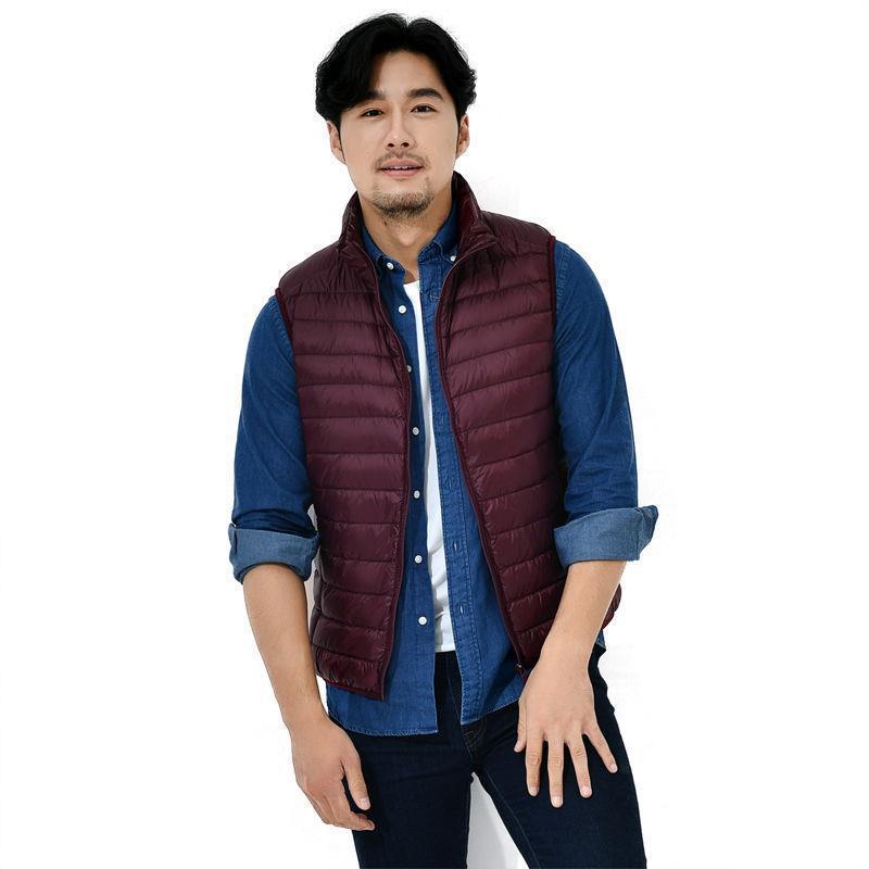 Transfronterizo Tik Tok otoño invierno chaqueta de plumón hombre chaleco ligero y delgado de tamaño grande ocio a prueba de frío y caliente chaqueta de hombro de papá image 8