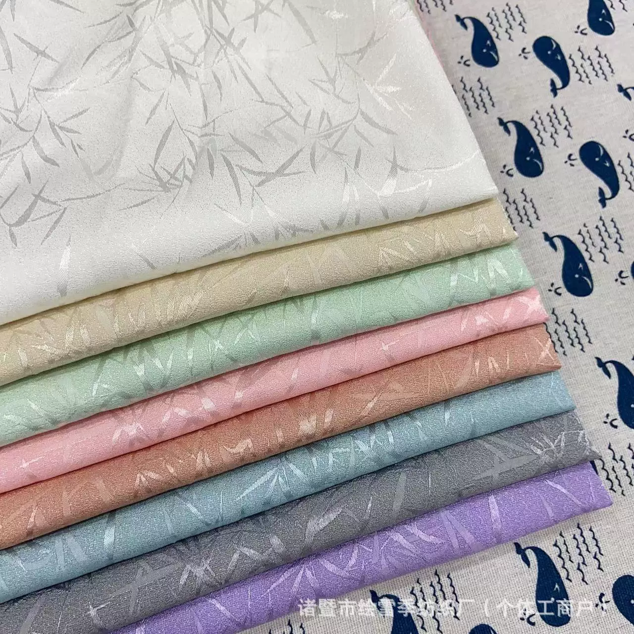 All-polyester dark-pattern bamboo jacquard multi-color Guofeng jacquard fabric Hanfu hat decoration fabric accessory texture