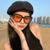 Orange advanced sunglasses, brand glasses, Korean style, high-quality style