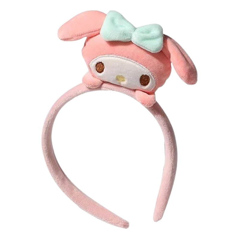 Lindo de dibujos animados Sanrio Yugui perro melodía coolomi tridimensional muñeca diadema pelo cuerda cara lavado horquilla banda para el cabello