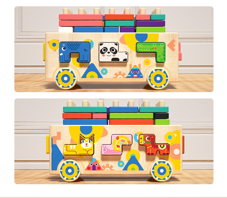 Educational Shape Matching Intelligence Car For Kids And Toddlers_voghion.com