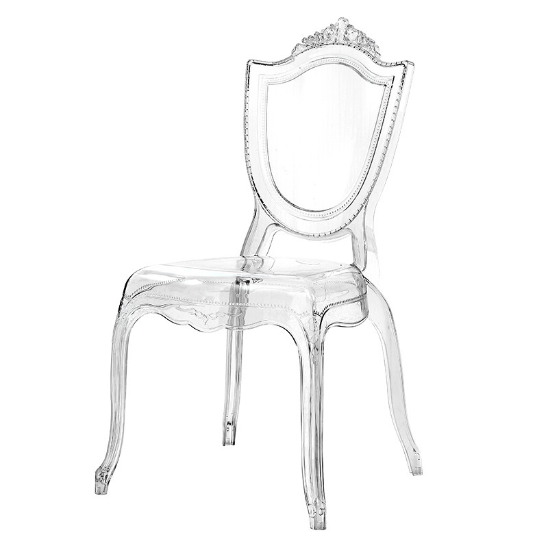 Sillas de cristal PC sillas transparentes sillas de plástico PP sillas acrílicas sillas de comedor sillas de boda sillas de bambú fábrica de Foshan