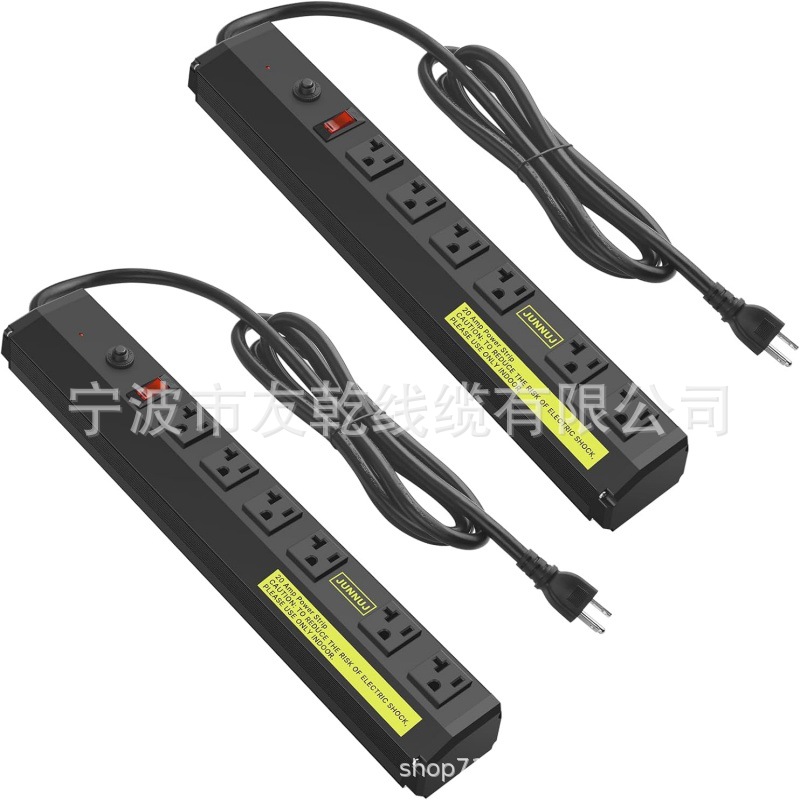 JUNNUJ重型20安培电源带2包，高安培浪涌保护器6个出口带断路器