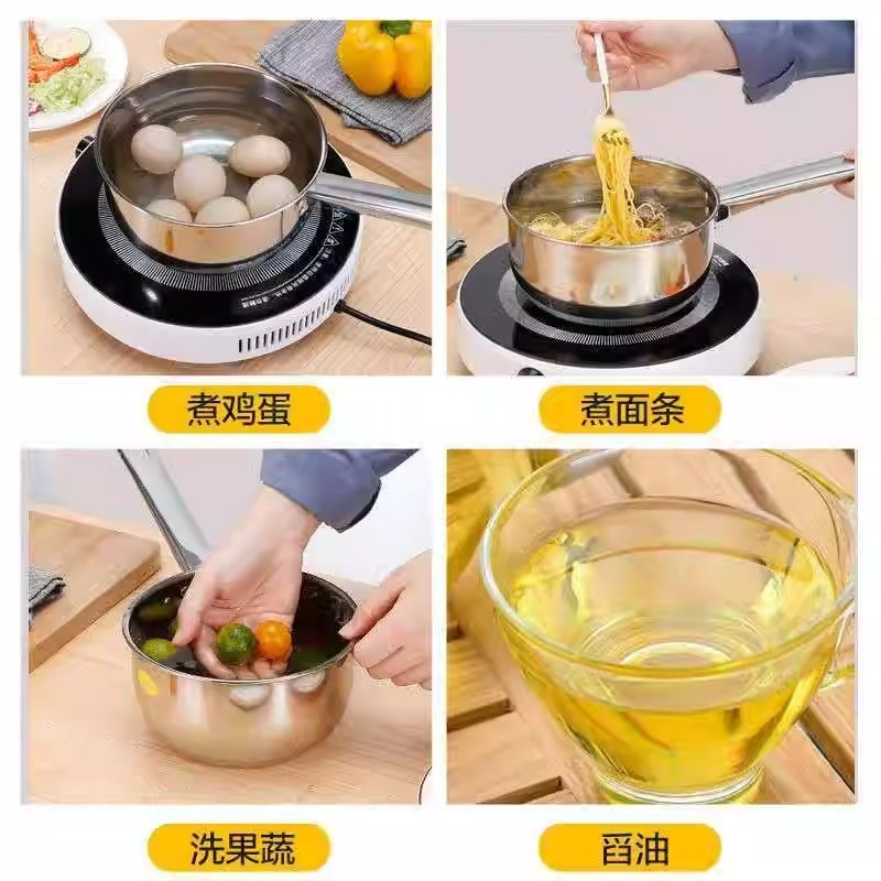 家庭用スプーンはステンレスの短い柄の食品級の台所の水瓢箪を厚くします。|undefined