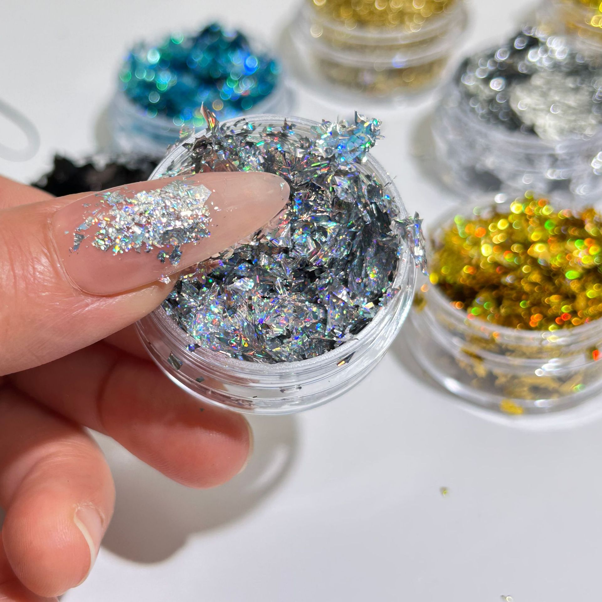 Gold Foil Nail Art Jewelry Gold Foil Fragments Internet Popular Nail Polish Glue Decorative Sticker Sequin E-commerce Cross-border